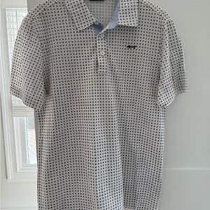 Classic White and Black Polo Shirt with Short Sleeves